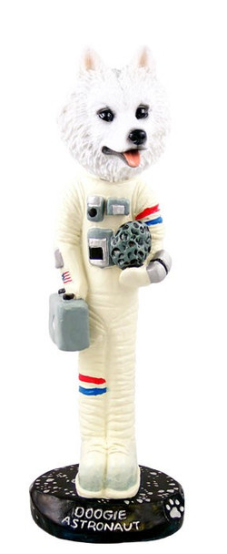 American Eskimo Astronaut Doogie Collectible Dog Figurine
