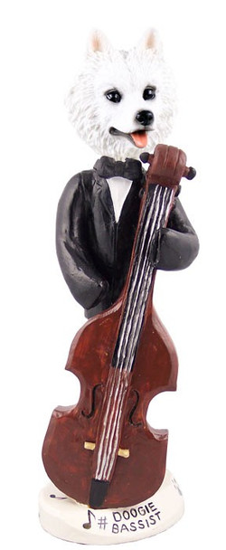 American Eskimo Bassist Doogie Collectible Dog Figurine