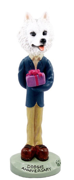 American Eskimo Anniversary Doogie Collectible Dog Figurine