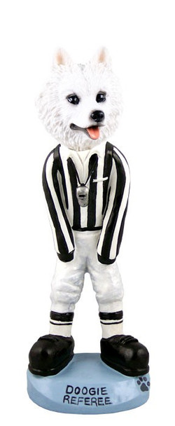 American Eskimo Referee Doogie Collectible Dog Figurine