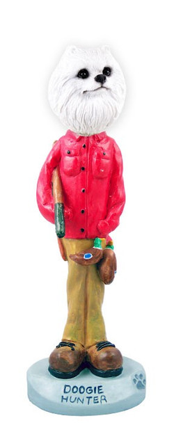 Miniature American Eskimo Hunter Doogie Collectible Dog Figurine