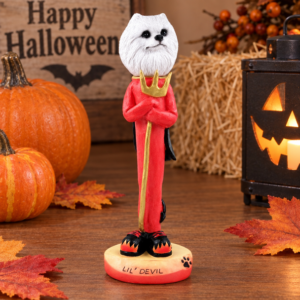 Miniature American Eskimo Lil Devil Doogie Collectible Dog Figurine