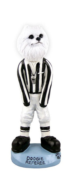 Miniature American Eskimo Referee Doogie Collectible Dog Figurine