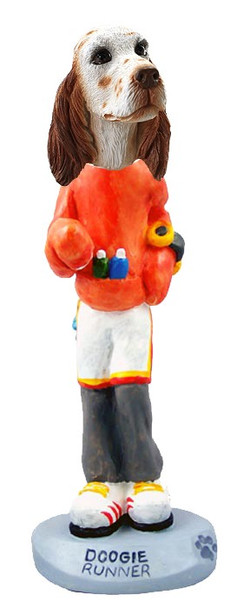 Orange Belton English Setter Runner Doogie Collectible Dog Figurine