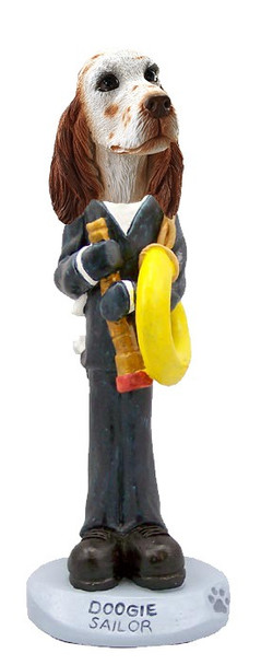 Orange Belton English Setter Sailor Doogie Collectible Dog Figurine