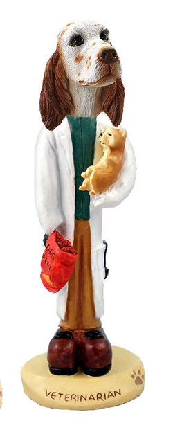 Orange Belton English Setter Veterinarian Doogie Collectible Dog Figurine