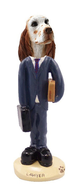 Orange Belton English Setter Lawyer Doogie Collectible Dog Figurine