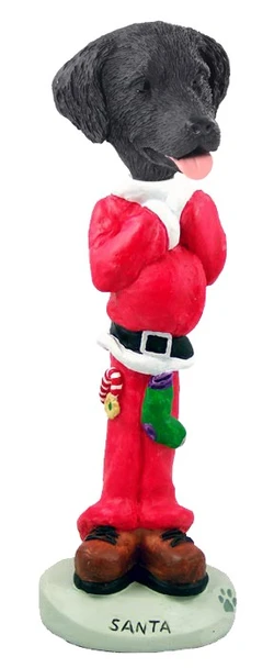 Flat Coated Retriever Santa Doogie Collectible Dog Figurine