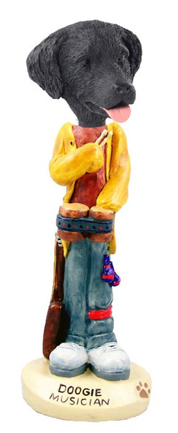 Flat Coated Retriever Musician Doogie Collectible Dog Figurine