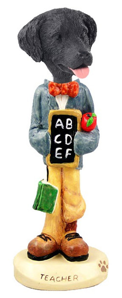Flat Coated Retriever Teacher Doogie Collectible Dog Figurine