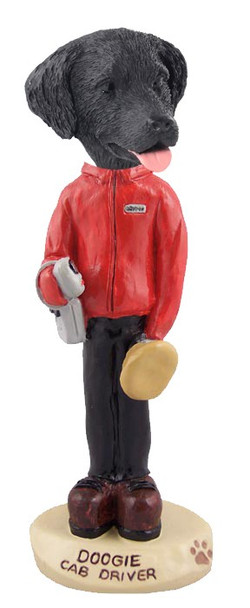 Flat Coated Retriever Cab Driver Doogie Collectible Dog Figurine