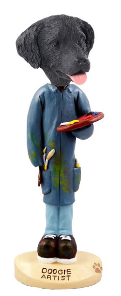 Flat Coated Retriever Artist Doogie Collectible Dog Figurine