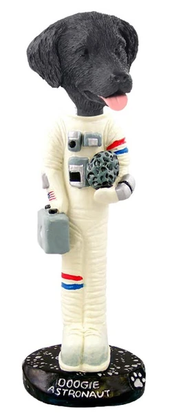 Flat Coated Retriever Astronaut Doogie Collectible Dog Figurine