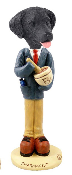 Flat Coated Retriever Pharmacist Doogie Collectible Dog Figurine