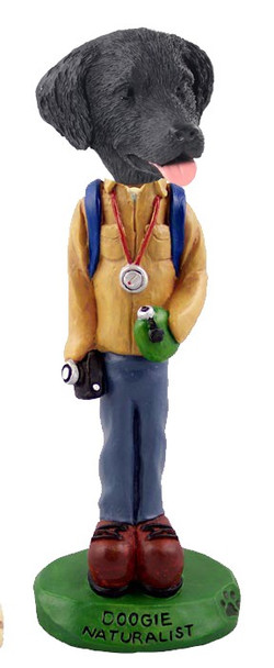 Flat Coated Retriever Naturalist Doogie Collectible Dog Figurine