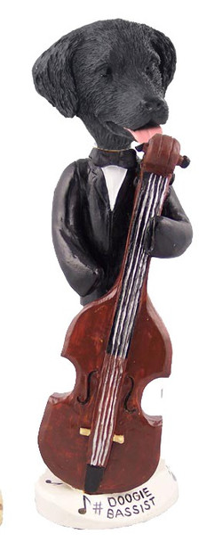 Flat Coated Retriever Bassist Doogie Collectible Dog Figurine