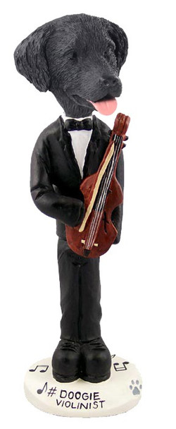 Flat Coated Retriever Violinist Doogie Collectible Dog Figurine