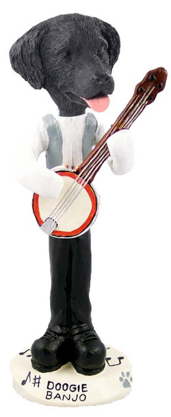 Flat Coated Retriever Banjo Doogie Collectible Dog Figurine