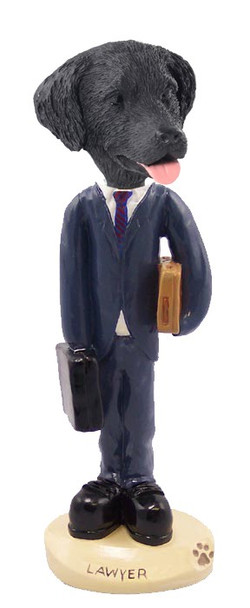 Flat Coated Retriever Lawyer Doogie Collectible Dog Figurine