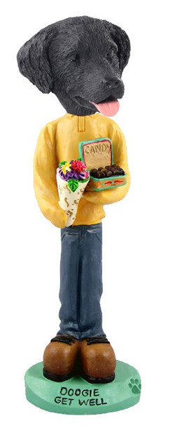 Flat Coated Retriever Get Well Doogie Collectible Dog Figurine
