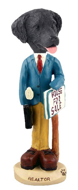 Flat Coated Retriever Male Realtor Doogie Collectible Dog Figurine
