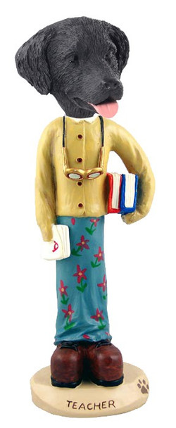 Flat Coated Retriever Female Teacher Doogie Collectible Dog Figurine