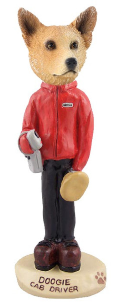 Red Australian Cattle Dog Cab Driver Doogie Collectible Dog Figurine