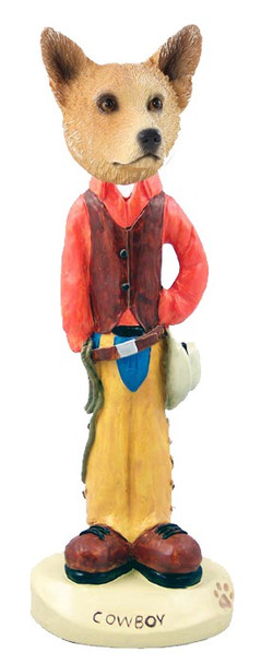 Red Australian Cattle Dog Cowboy Doogie Collectible Dog Figurine
