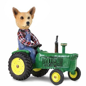 Red Australian Cattle Dog Tractor Doogie Collectible Dog Figurine