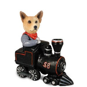 Red Australian Cattle Dog Train Doogie Collectible Dog Figurine