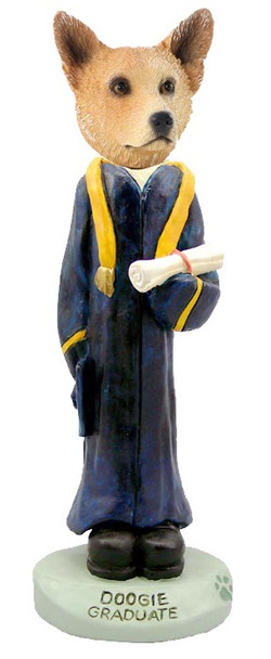 Red Australian Cattle Dog Graduate Doogie Collectible Dog Figurine