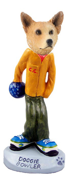Red Australian Cattle Dog Bowler Doogie Collectible Dog Figurine