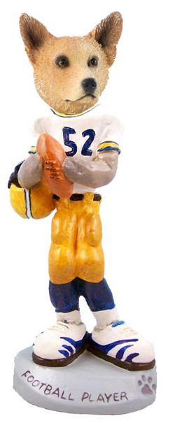 Red Australian Cattle Dog Football Player Doogie Collectible Dog Figurine