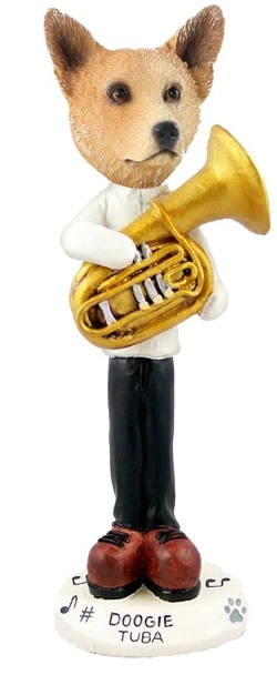 Red Australian Cattle Dog Tuba Doogie Collectible Dog Figurine