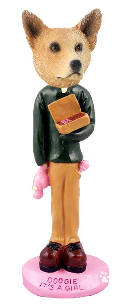 Red Australian Cattle Dog It's a Girl Doogie Collectible Dog Figurine