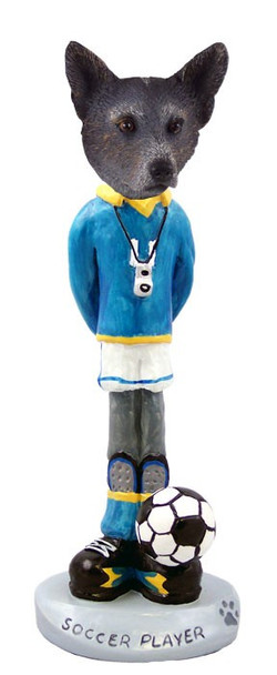 Blue Australian Cattle Dog Soccer Doogie Collectible Dog Figurine