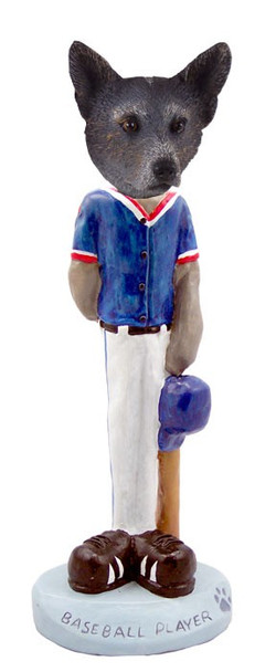 Blue Australian Cattle Dog Baseball Doogie Collectible Dog Figurine