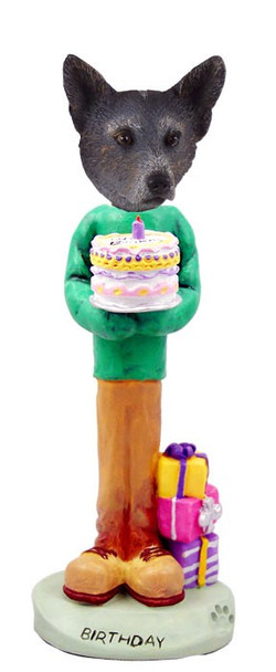 Blue Australian Cattle Dog Birthday Doogie Collectible Dog Figurine