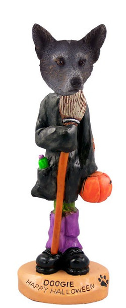 Blue Australian Cattle Dog Happy Halloween Doogie Collectible Dog Figurine