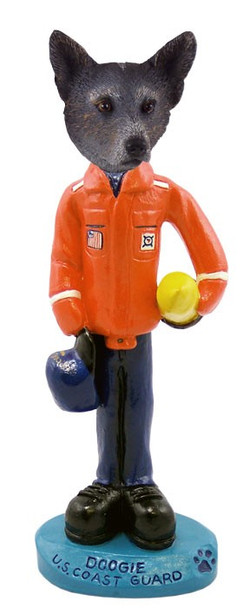 Blue Australian Cattle Dog U S Coast Guard Doogie Collectible Dog Figurine