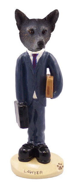 Blue Australian Cattle Dog Lawyer Doogie Collectible Dog Figurine