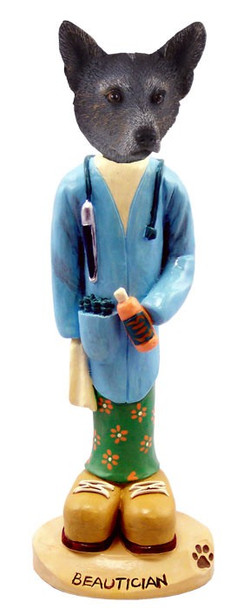 Blue Australian Cattle Dog Beautician Doogie Collectible Dog Figurine