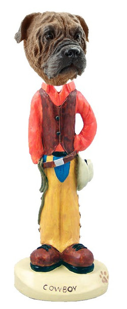 Bullmastiff Cowboy Doogie Collectible Dog Figurine