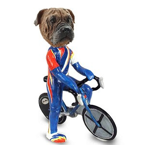 Bullmastiff Bicycle Doogie Collectible Dog Figurine