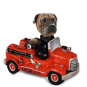 Bullmastiff Fire Engine Doogie Collectible Dog Figurine