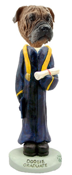 Bullmastiff Graduate Doogie Collectible Dog Figurine