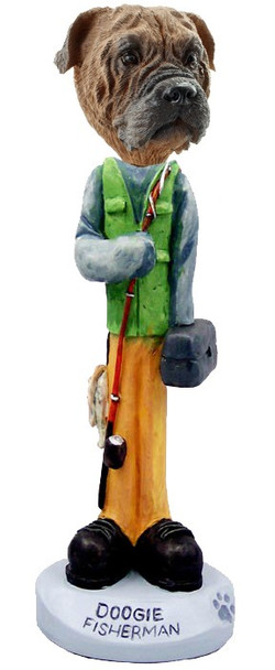 Bullmastiff Fisherman Doogie Collectible Dog Figurine