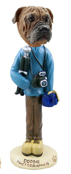 Bullmastiff Photographer Doogie Collectible Dog Figurine