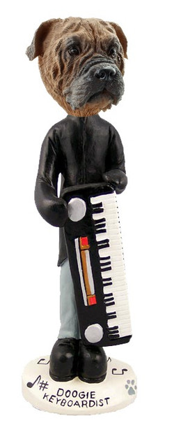 Bullmastiff Keyboardist Doogie Collectible Dog Figurine