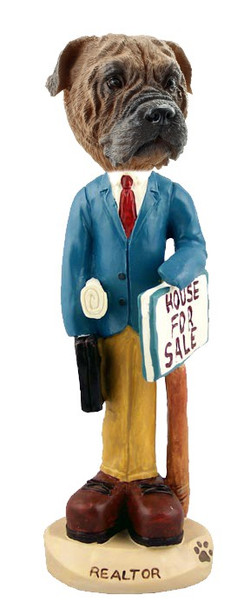 Bullmastiff Male Bull Mastiff Realtor Doogie Collectible Dog Figurine